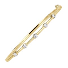 0.68ct Round Brilliant Cut Diamond Bangle Bracelet