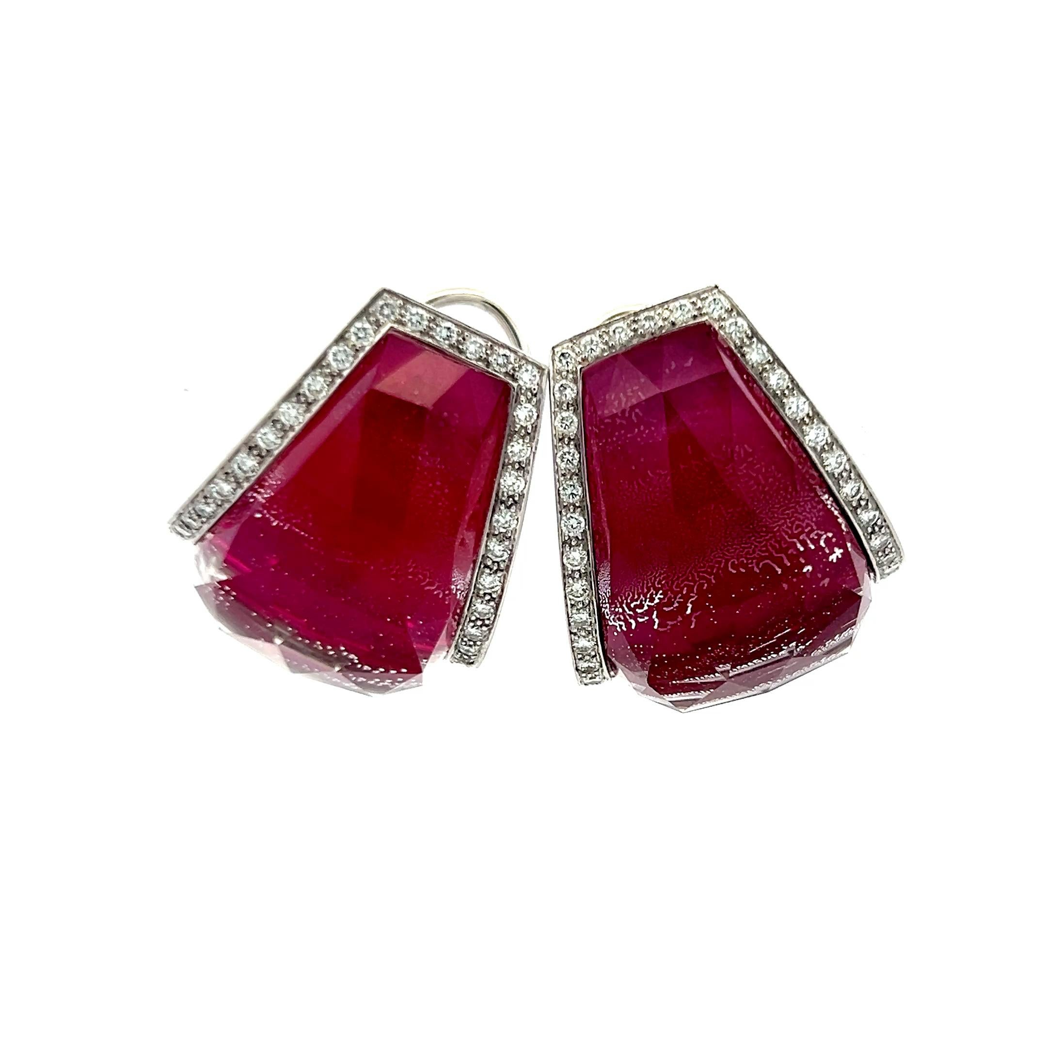 0,68ct Runder Brillantdiamant 18K Weißgold Clip-On Ohrringe & Armreif (H SI) im Angebot 11