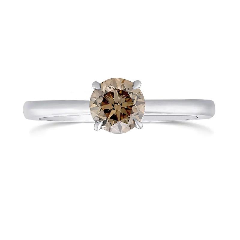 0.69 carat Fancy Brown Diamond White Gold 18K Ring.
Size upon request.