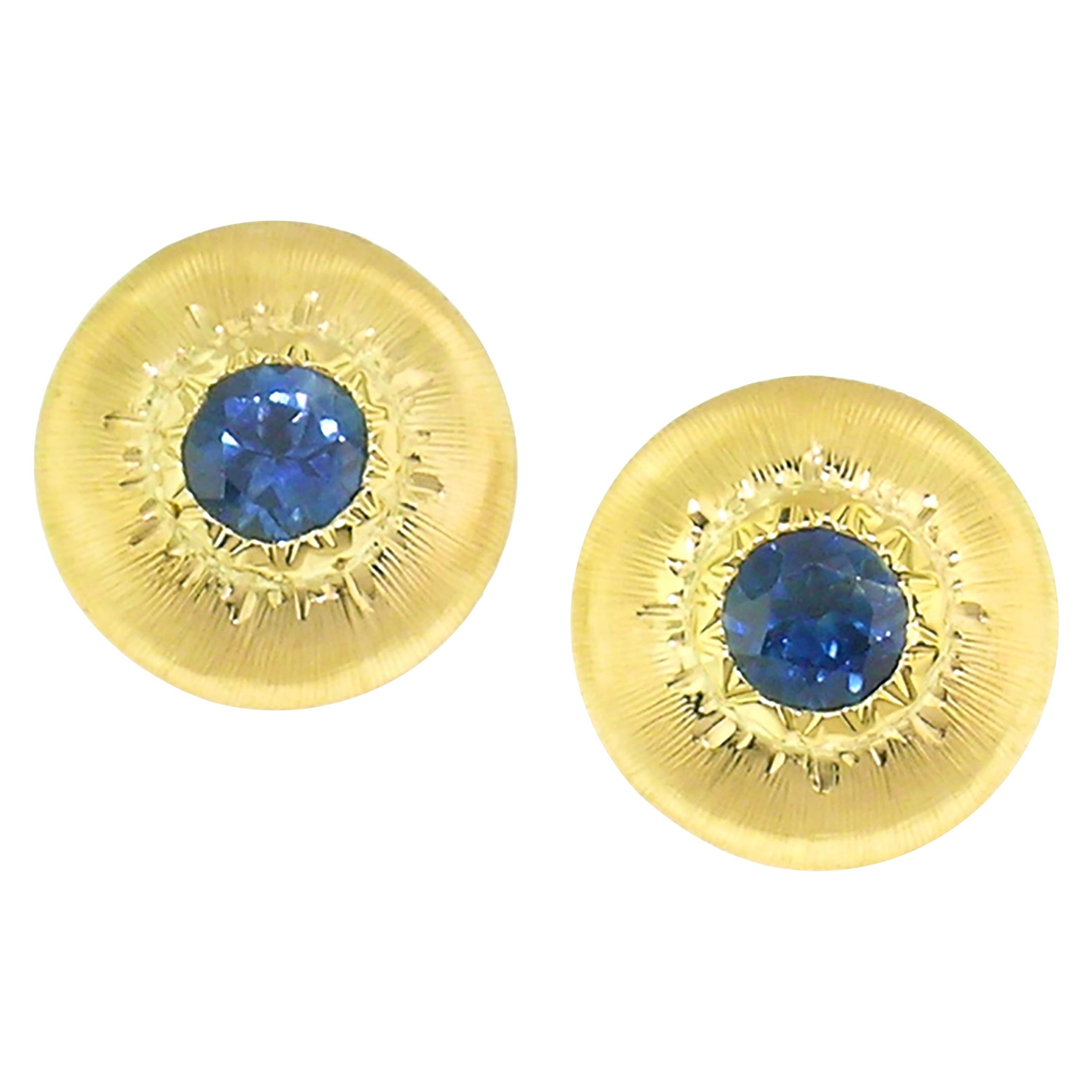 Pendientes Zafiro Montana y 18kt, Made in Italy de Cynthia Scott Jewelry