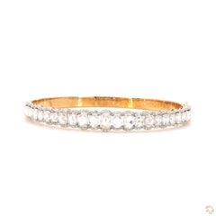 0.69 Carat Round Brilliant Cut Diamond Gold Bracelet