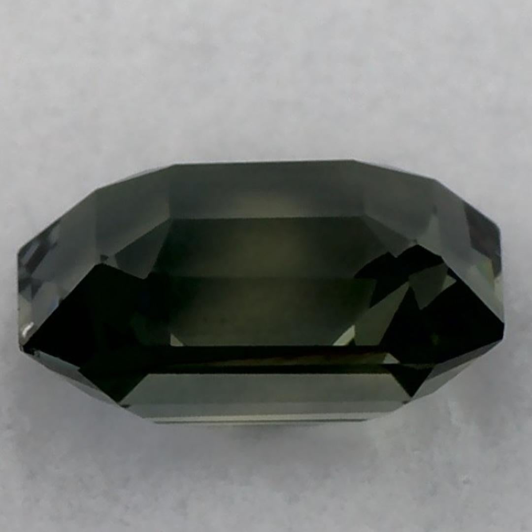 0.69 Ct Green Sapphire Octagon Loose Gemstone (pierre précieuse en vrac) Neuf - En vente à Fort Lee, NJ