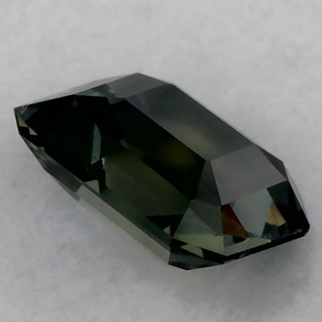 0.69 Ct Green Sapphire Octagon Loose Gemstone (pierre précieuse en vrac) en vente 1