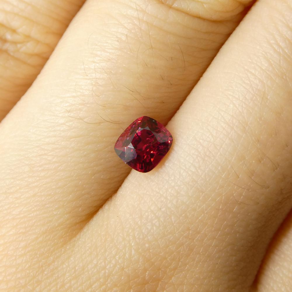 0.69ct Cushion Red Jedi Spinel from Sri Lanka In New Condition For Sale In Toronto, Ontario