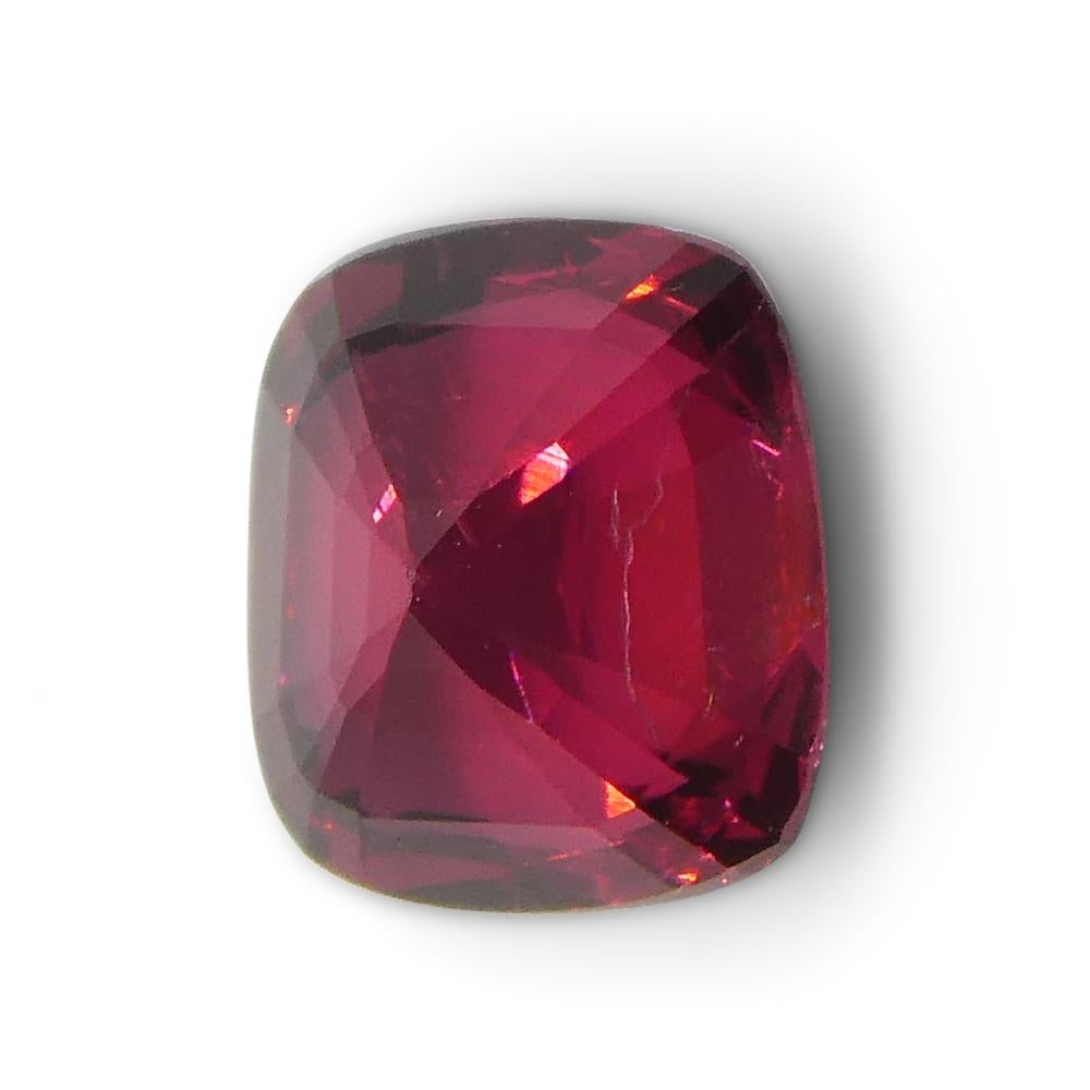 Women's or Men's 0.69ct Cushion Red Jedi Spinel from Sri Lanka For Sale