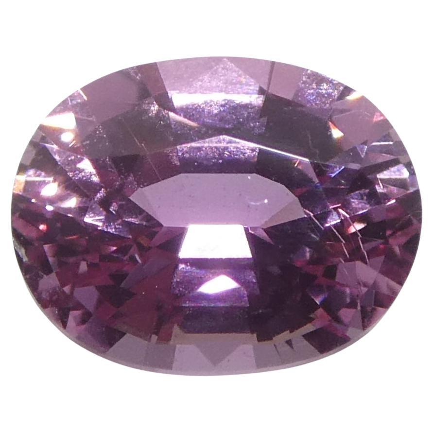 0,69ct Saphir rose ovale de Madgascar