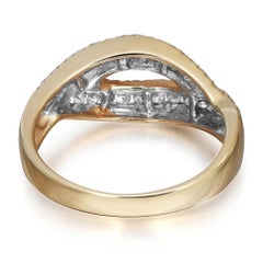 0.69Cttw Channel Set Round Cut Diamond Ladies Ring 14K Yellow Gold Size 7.5