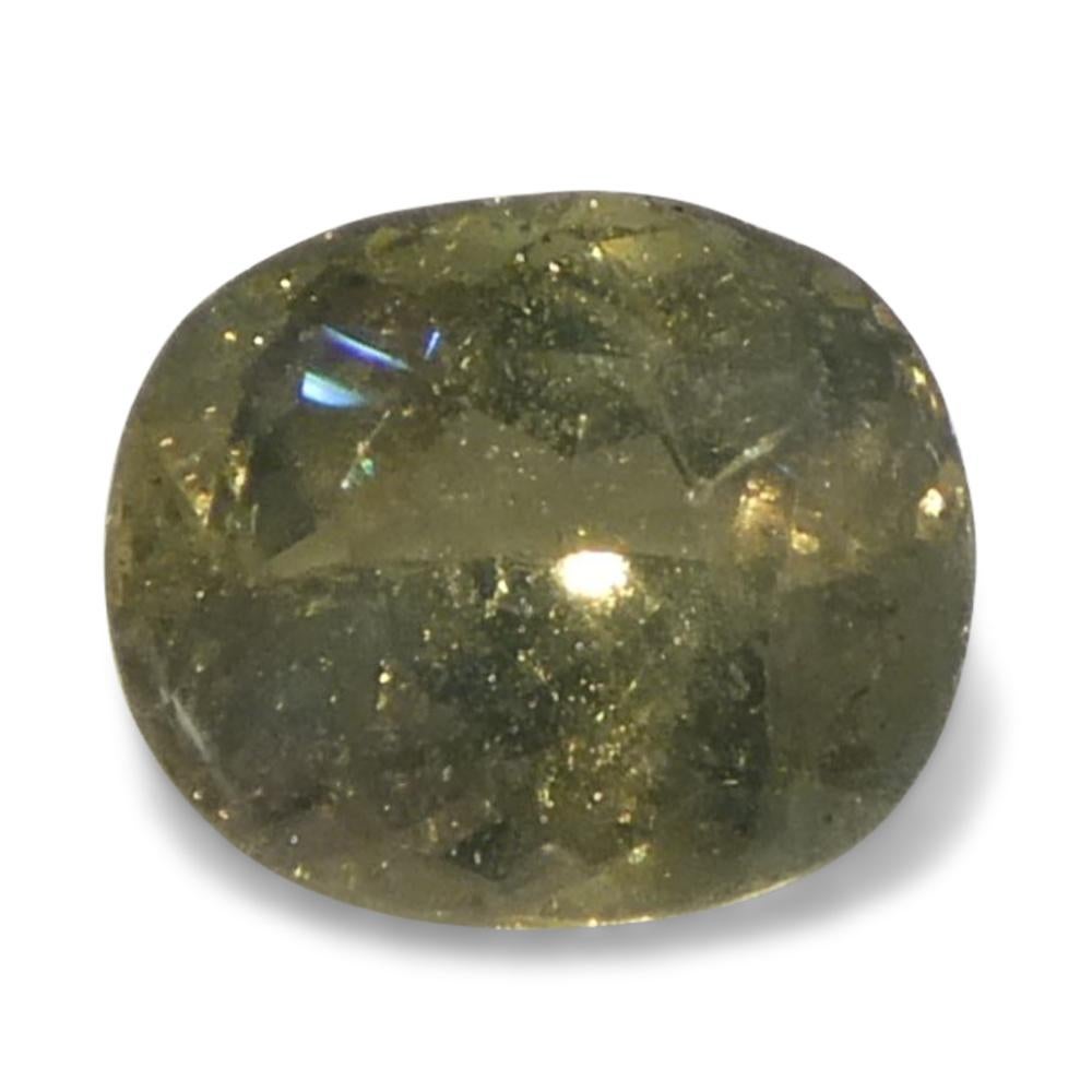 0.6ct Oval Yellowish Green to Greenish Yellow Alexandrite from Sri Lanka For Sale 6