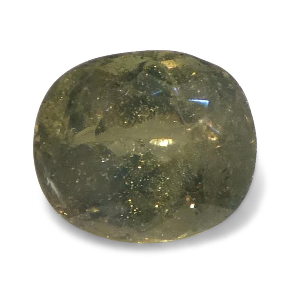 0.6ct Oval Yellowish Green to Greenish Yellow Alexandrite from Sri Lanka For Sale 7