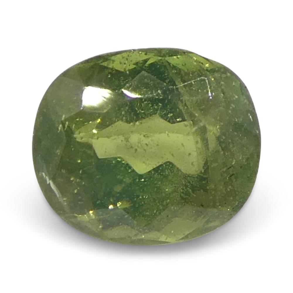 0.6ct Oval Yellowish Green to Greenish Yellow Alexandrite from Sri Lanka For Sale 1