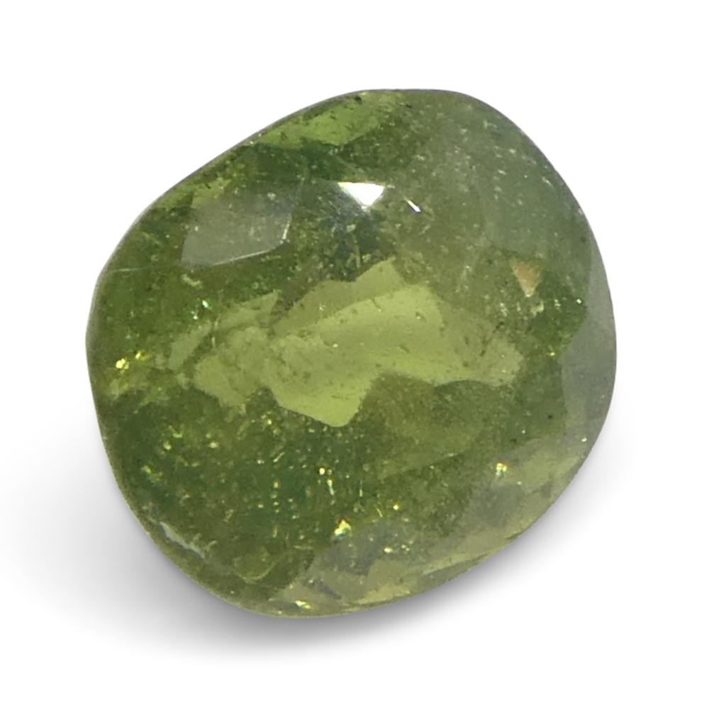 0.6ct Oval Yellowish Green to Greenish Yellow Alexandrite from Sri Lanka For Sale 3