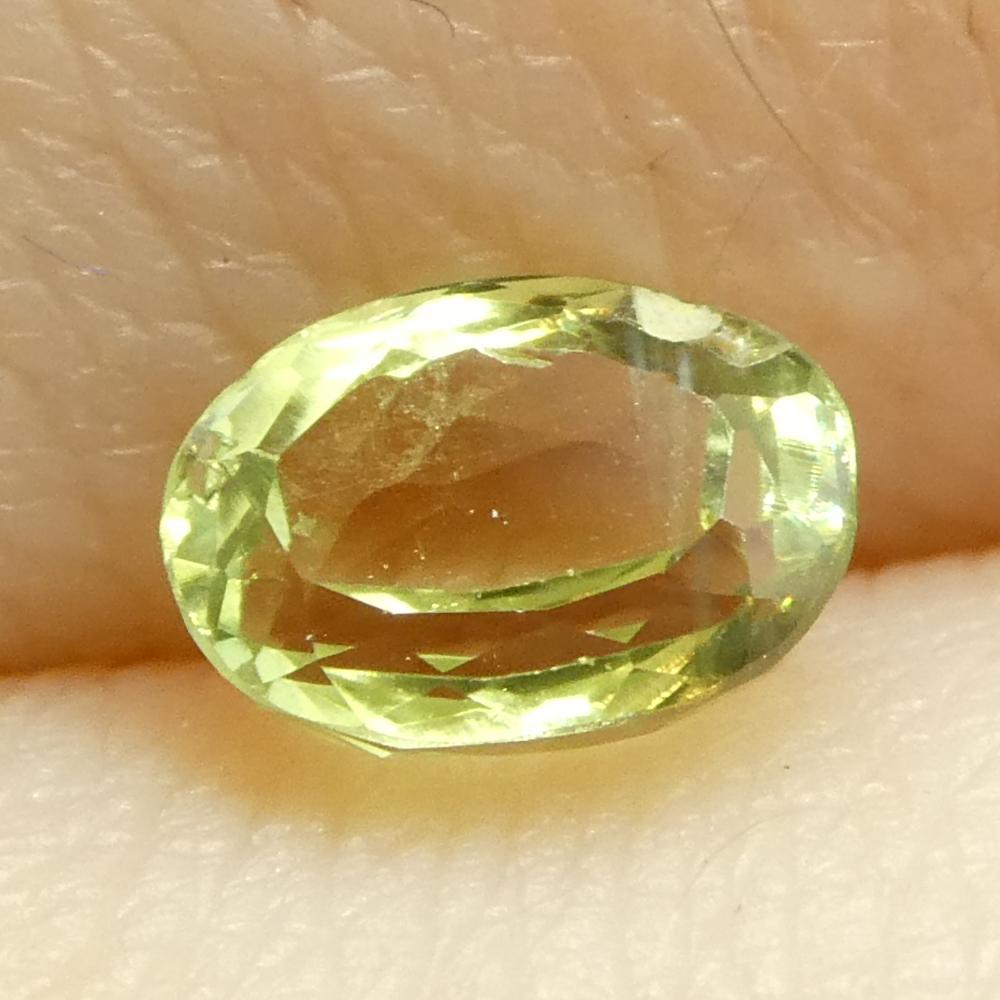 0.6ct Oval Yellowish Green to Greyish Purple Alexandrite from Brazil For Sale 6