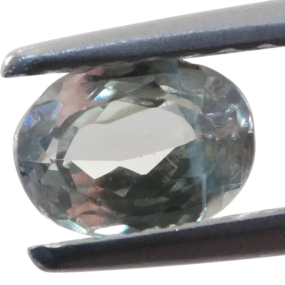 0.6ct Oval Yellowish Green to Greyish Purple Alexandrite from Brazil For Sale 9