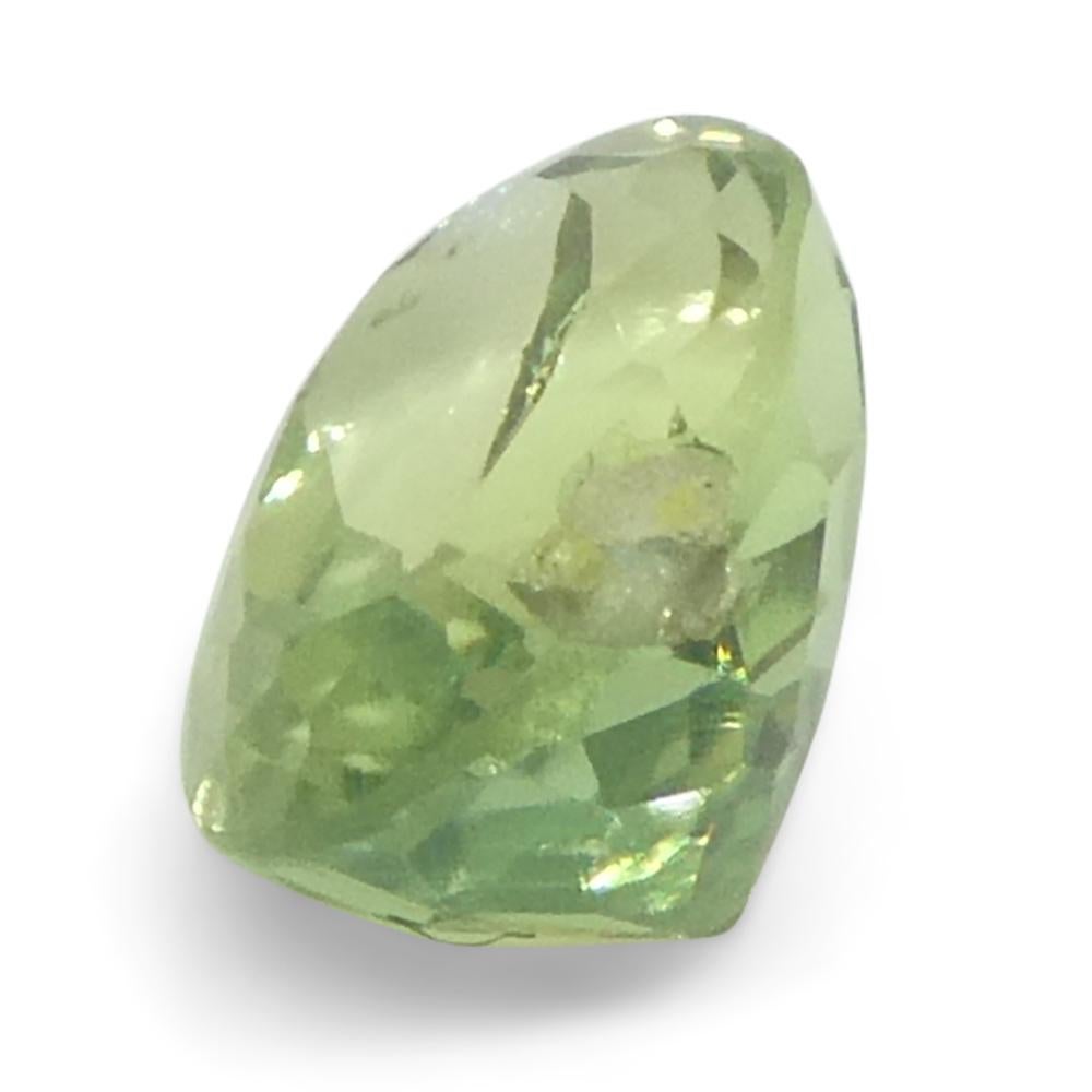 0.6ct Oval Yellowish Green to Greyish Purple Alexandrite from Brazil For Sale 4