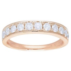0.7 Carat Diamond Wedding Band 1981 Classic Collection Ring in 14K Rose Gold