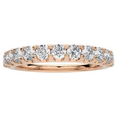 0.7 Carat Diamond Wedding Band 1981 Classic Collection Ring in 14K Rose Gold