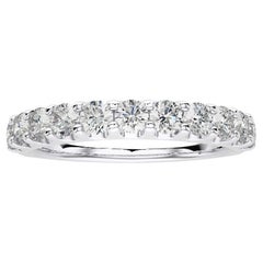 0.7 Carat Diamond Wedding Band 1981 Classic Collection Ring in 14K White Gold