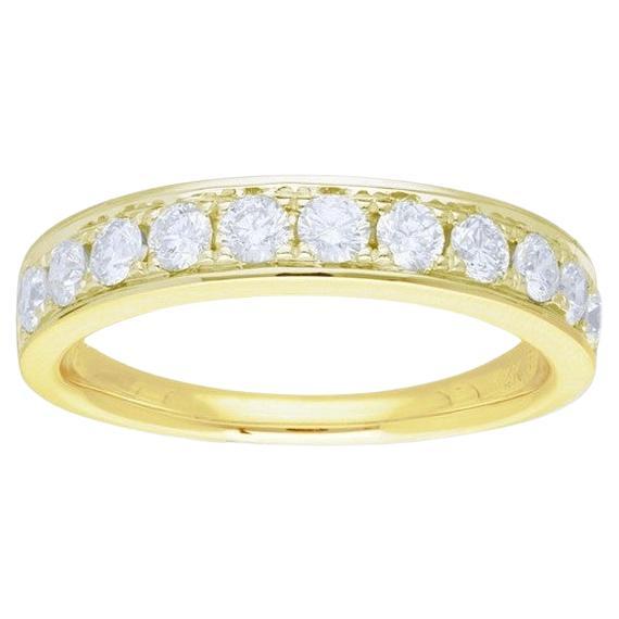0.7 Carat Diamond Wedding Band 1981 Classic Collection Ring in 14K Yellow Gold For Sale