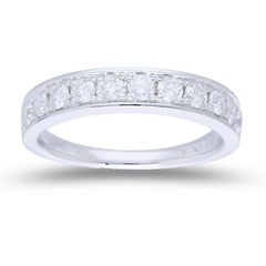 0.7 Carat Diamond Wedding Band 1981 Classic Collection Ring en or blanc 18K