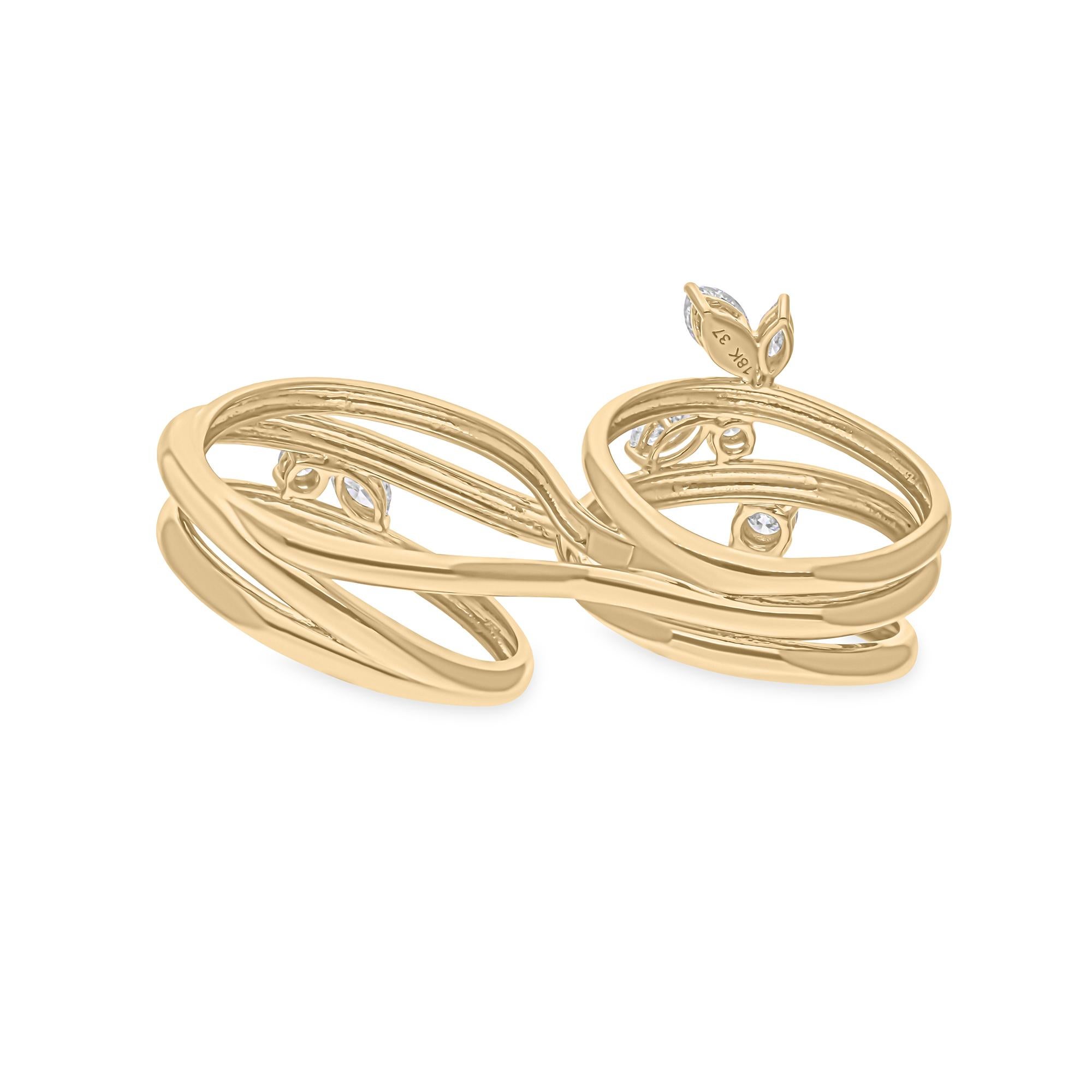Cast from 18-karat gold, these exquisite ring is handset with 0.76 carats of sparkling diamonds.

FOLLOW SPECTRUM JEWELS storefront to view the latest collection & exclusive pieces. Spectrum Jewels is proudly rated as a Top Seller on 1stdibs with 5