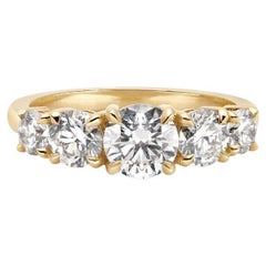 0.7 Carat Round Brilliant Statement Brilliant White SI 14K White Gold