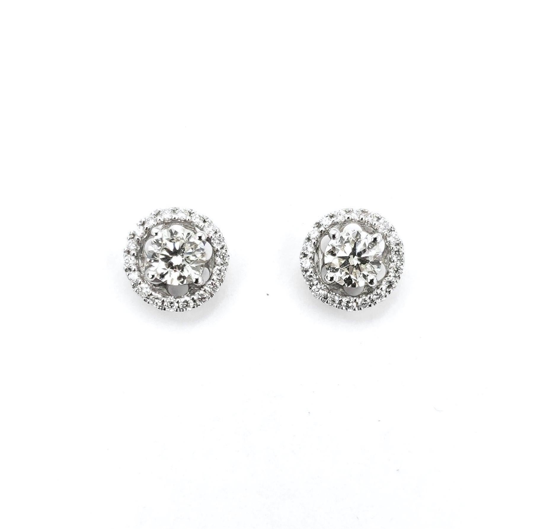 diamond stud earrings with removable halo