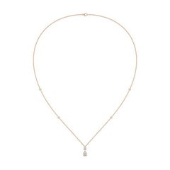 0,7 CTW diamants or rose 18K Moonlight Collection Dual drop Pendentif Necklace