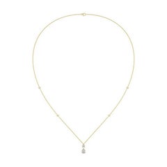 0,7 CTW diamants or jaune 18K Moonlight Collection Dual drop Pendentif Necklace