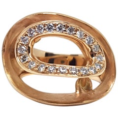 0.70 Carat 18 Karat Rose Pink Gold Diamond Ring