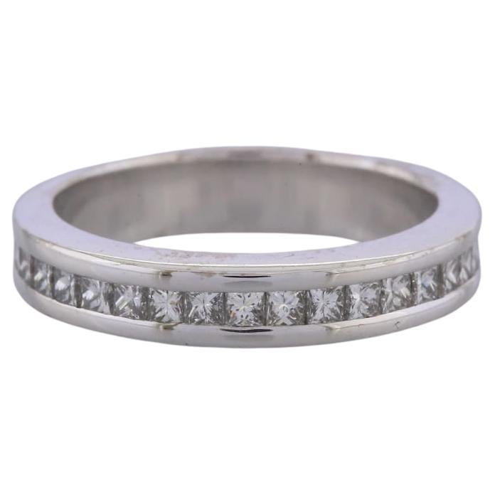 0.70 Carat Channel Set Princess Cut Diamond Full Eternity Ring Size L