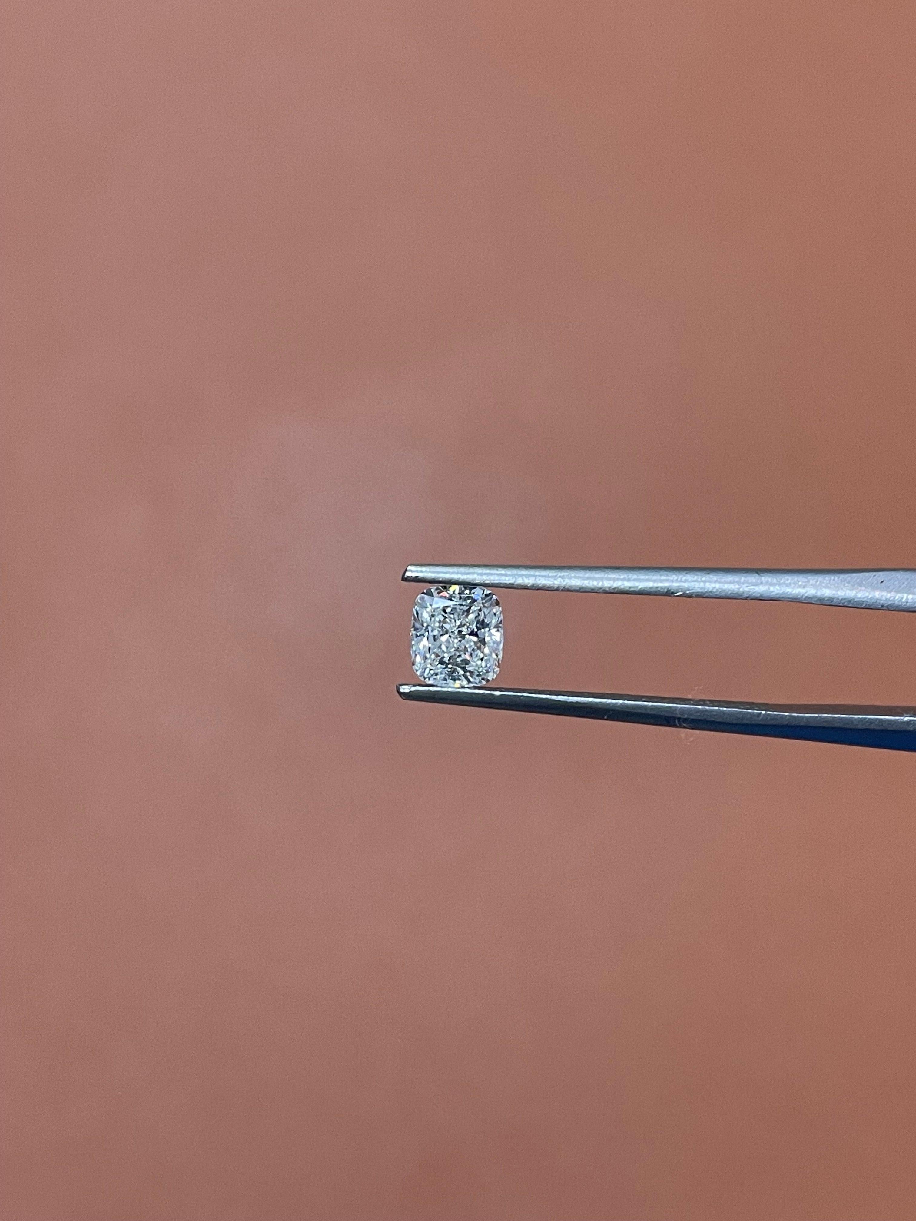 Cushion Cut 0.70 Carat Cushion Brilliant Gia Certified F Color Si1 Clarity Diamond For Sale