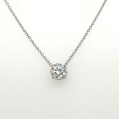 0.70 Carat Diamond Pendant in 14K White Gold