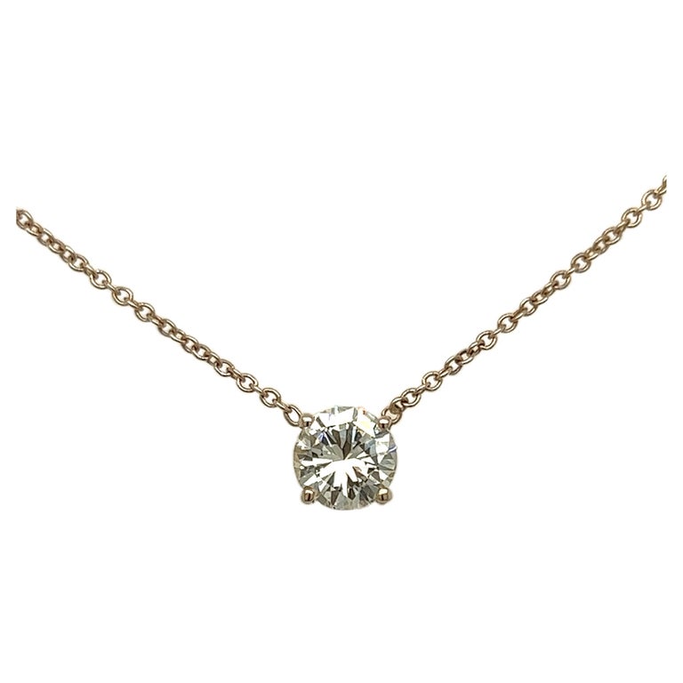 Carat Diamond Pendant in 14K Yellow Gold For Sale at 1stDibs