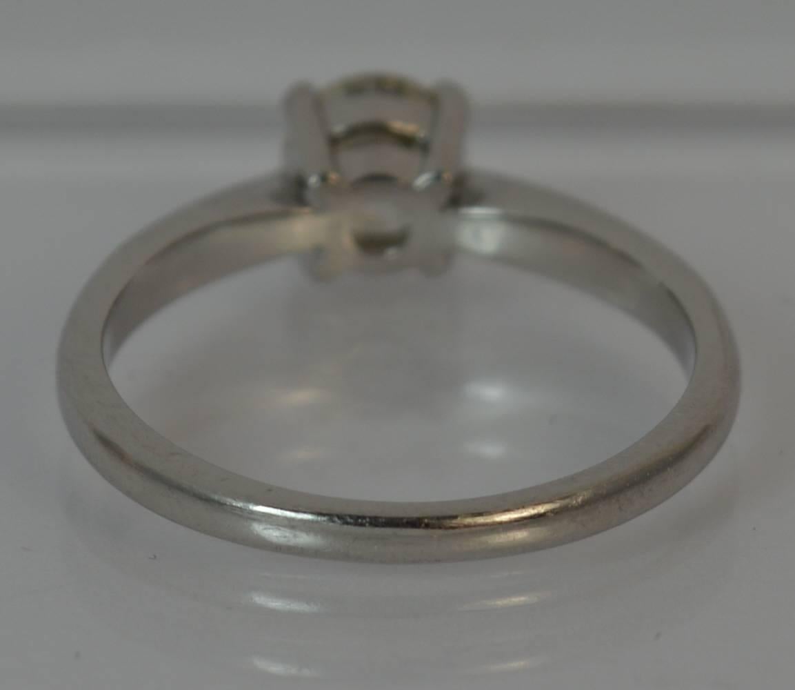 Women's 0.70 Carat Diamond Platinum Ladies Solitaire Engagement Ring