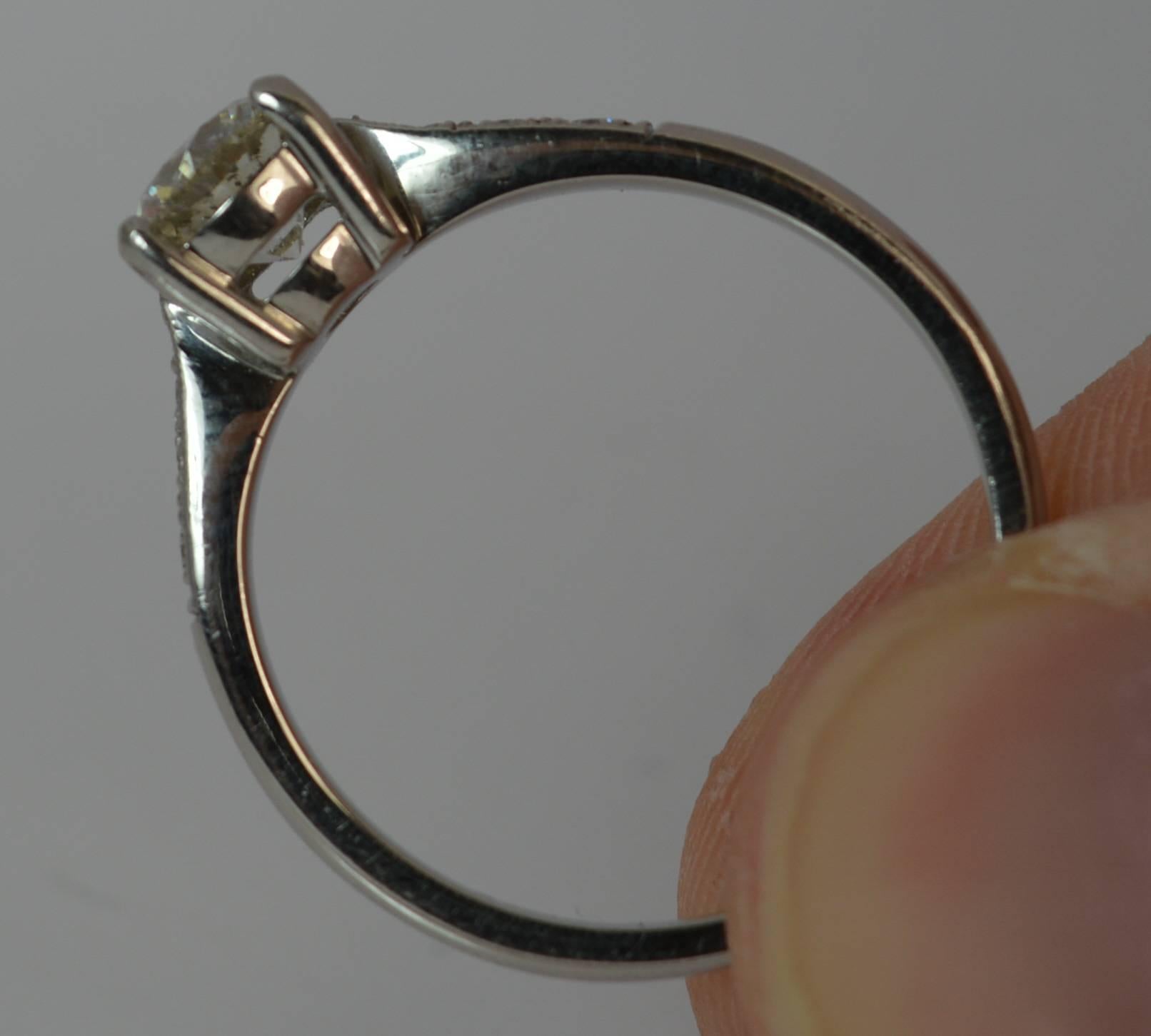 0.70 Carat Diamond Platinum Ladies Solitaire Engagement Ring 3