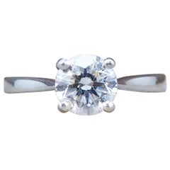 0.70 Carat Diamond Solitaire Engagement Ring Modelled in Platinum