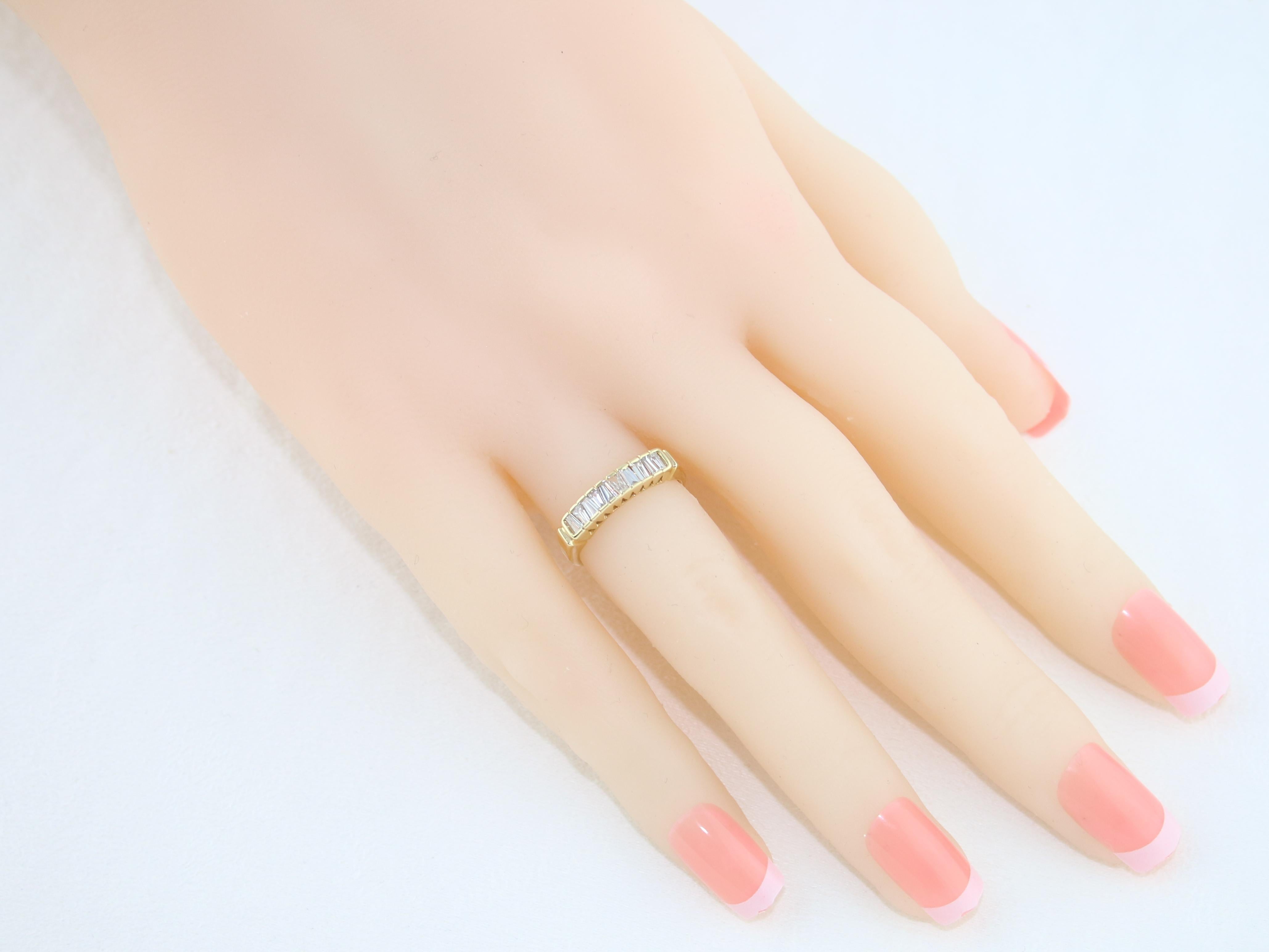 tapered baguette engagement ring with wedding band