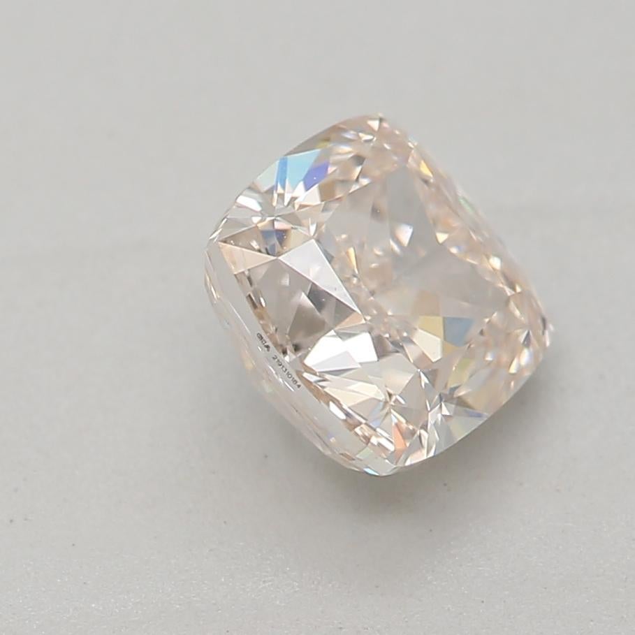 Women's or Men's 0.70 Carat Light Pinkish Brown Cushion cut diamond VS1 Clarity GIA Certified  For Sale