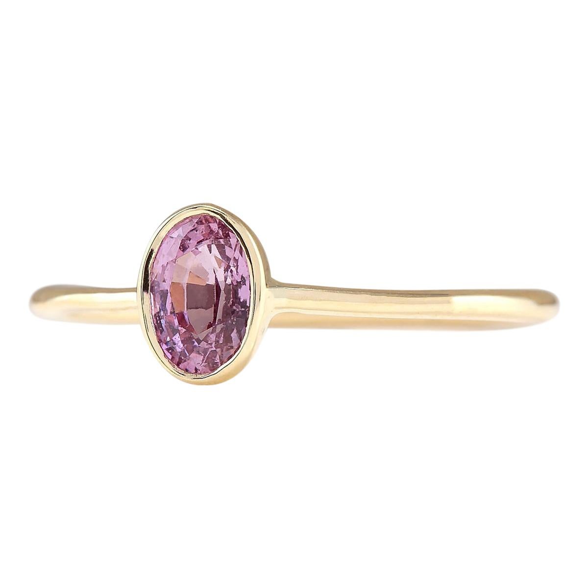 Stamped: 14K Yellow Gold
Total Ring Weight: 1.2 Grams
Total Natural Sapphire Weight is 0.70 Carat (Measures: 6.00x4.00 mm)
Color: Pink
Face Measures: 6.00x4.00 mm
Sku: [703215W]