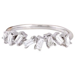 0.70 Carat Natural Diamond 14 Karat Solid White Gold Ring