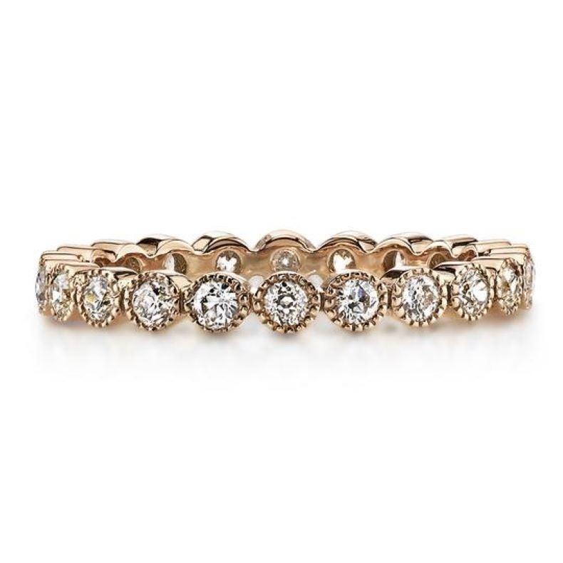 For Sale:  Handcrafted Gabby Old European Cut Diamond Eternity Band by Single Stone 2