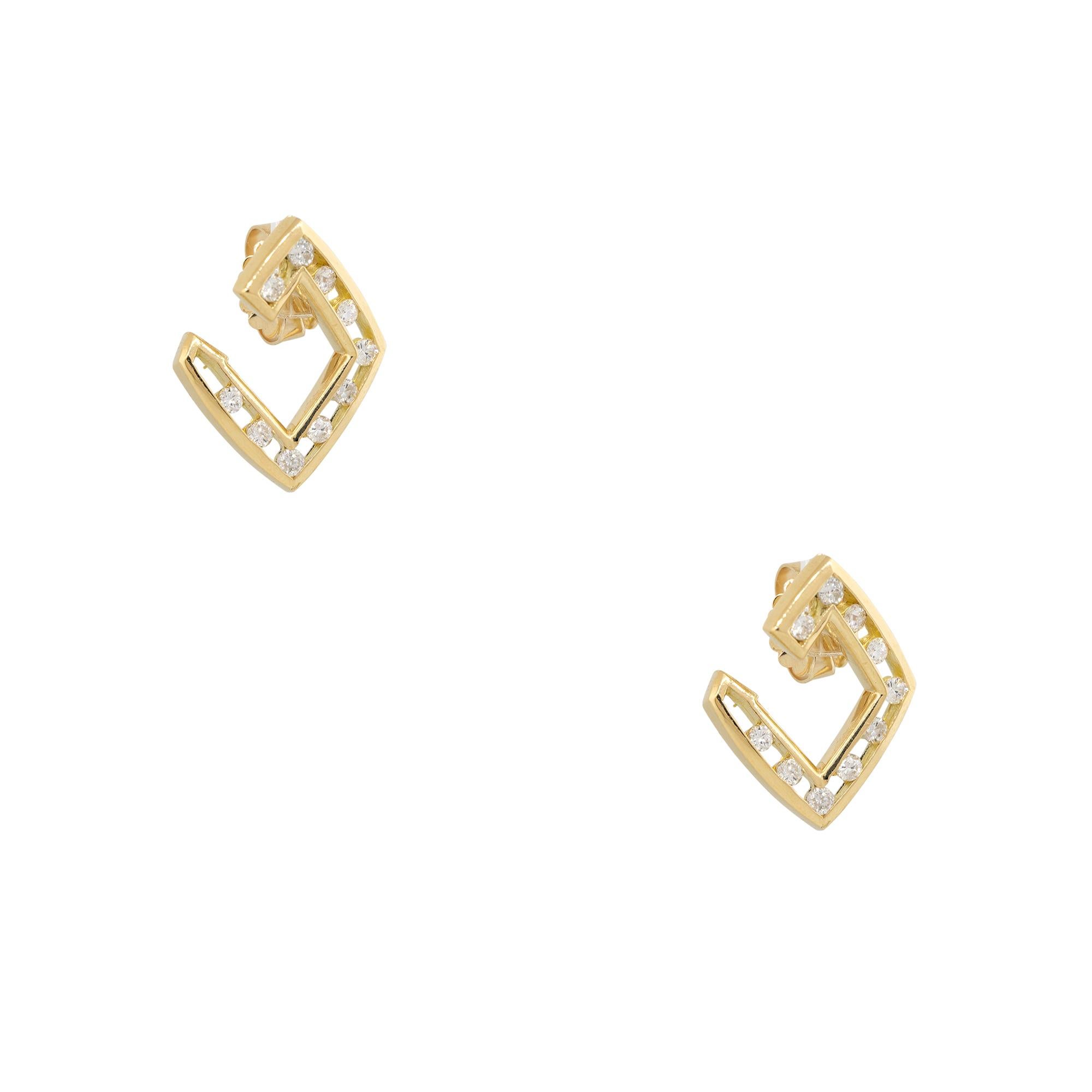 Modern 0.70 Carat Round Brilliant Cut Floating Diamond Earrings 18 Karat In Stock For Sale