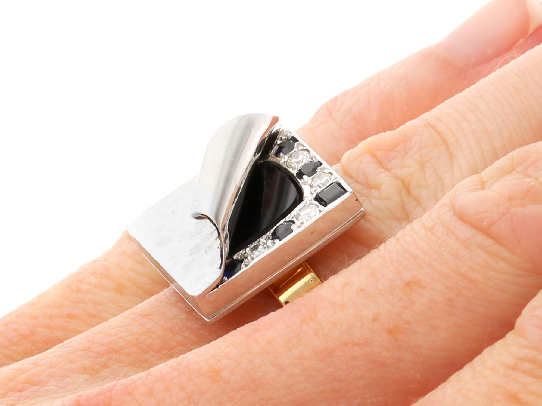 Bague habillée en or jaune 18 carats avec saphir de 0,70 carat en vente 5