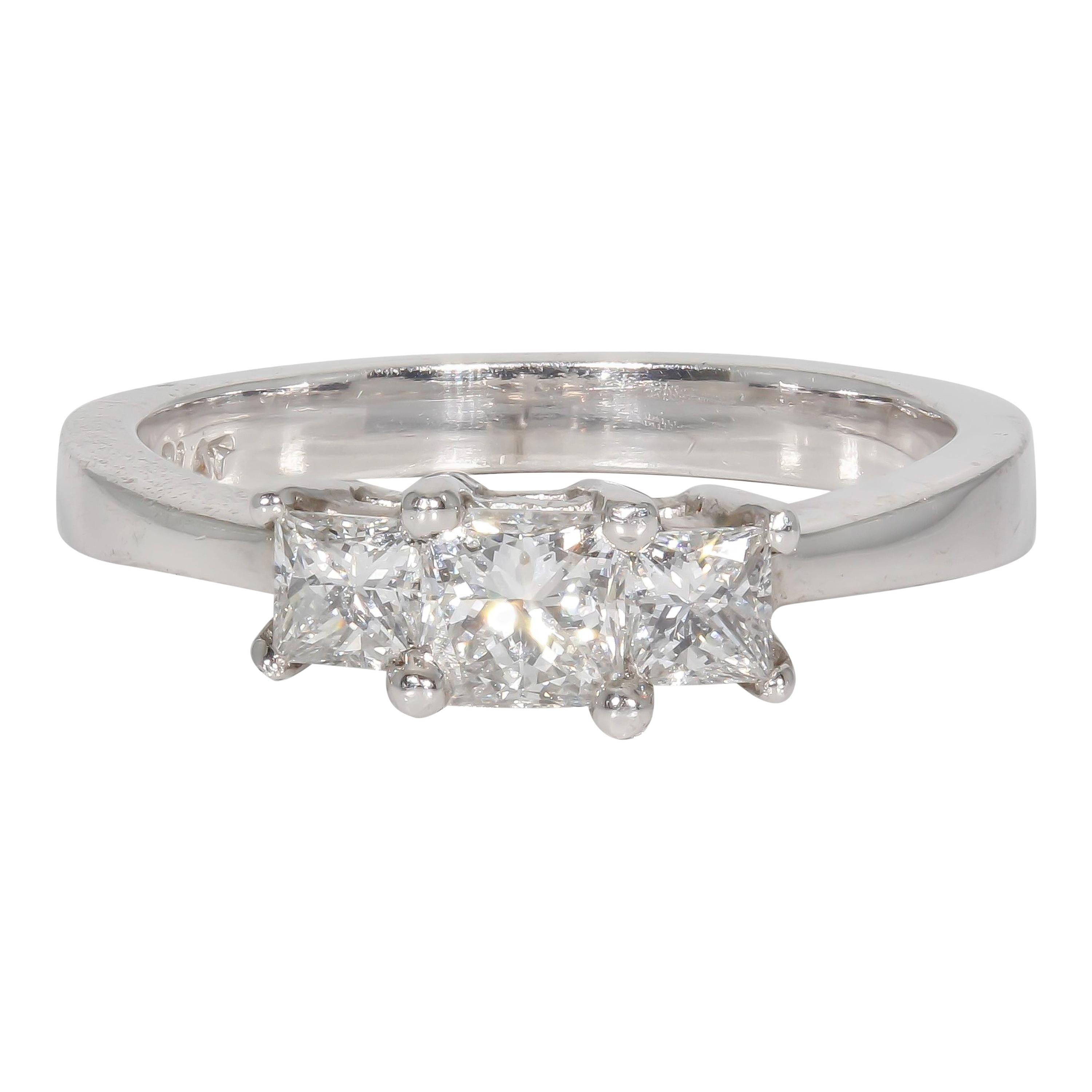 0.70 Carat Three-Stone Diamond Engagement Ring