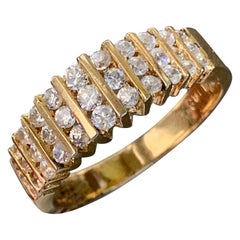 0.70 Carat TW Diamond Pave Ring, 10 Karat, Vintage Ben Dannie Original Design