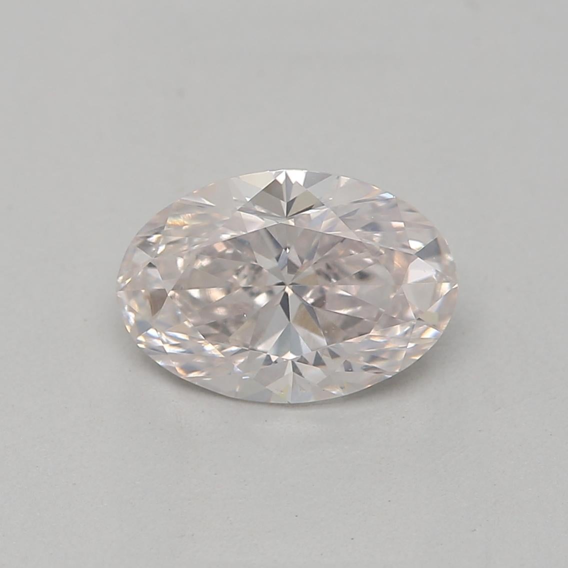 0.70 Carat Very Light Pink Oval Cut Diamond SI1 Clarity GIA Certified In New Condition For Sale In Kowloon, HK