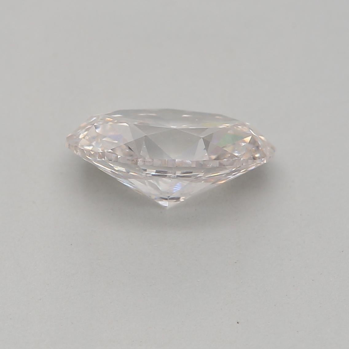 0.70 Carat Very Light Pink Oval Cut Diamond SI1 Clarity GIA Certified For Sale 1