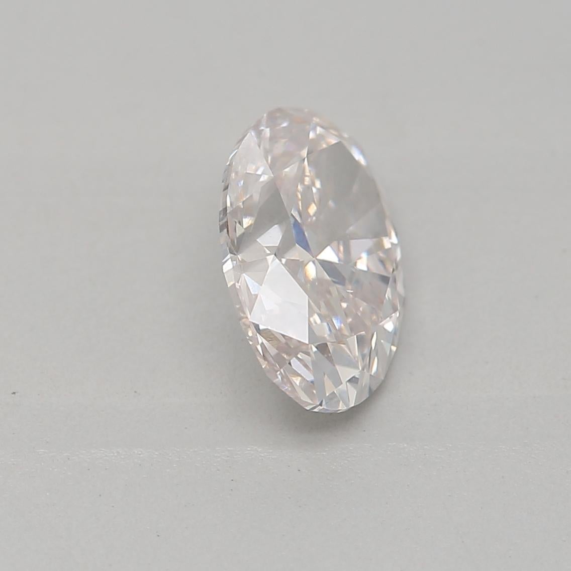 0.70 Carat Very Light Pink Oval Cut Diamond SI1 Clarity GIA Certified For Sale 2