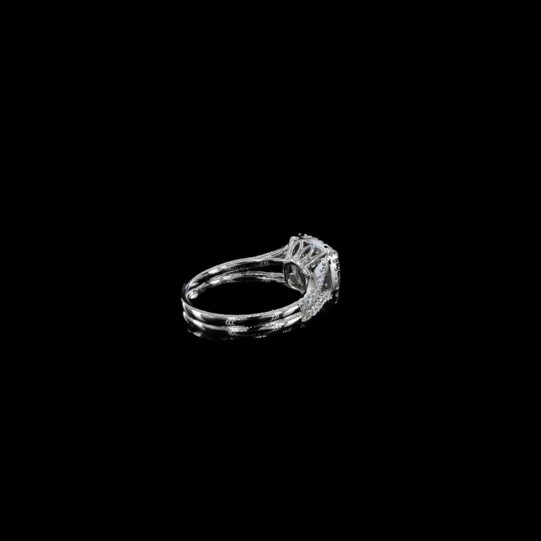  0.70 Carat Very Light Pinkish Brown Diamond Ring SI2 Clarity GIA Certified 2