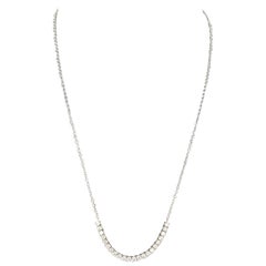 0.70 ctw Diamond Mini Tennis Necklace 14 Karat White Gold 18''